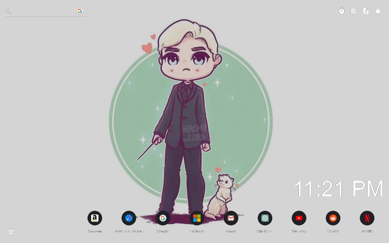 Harry Potter Chibi New Tab Wallpaper Theme