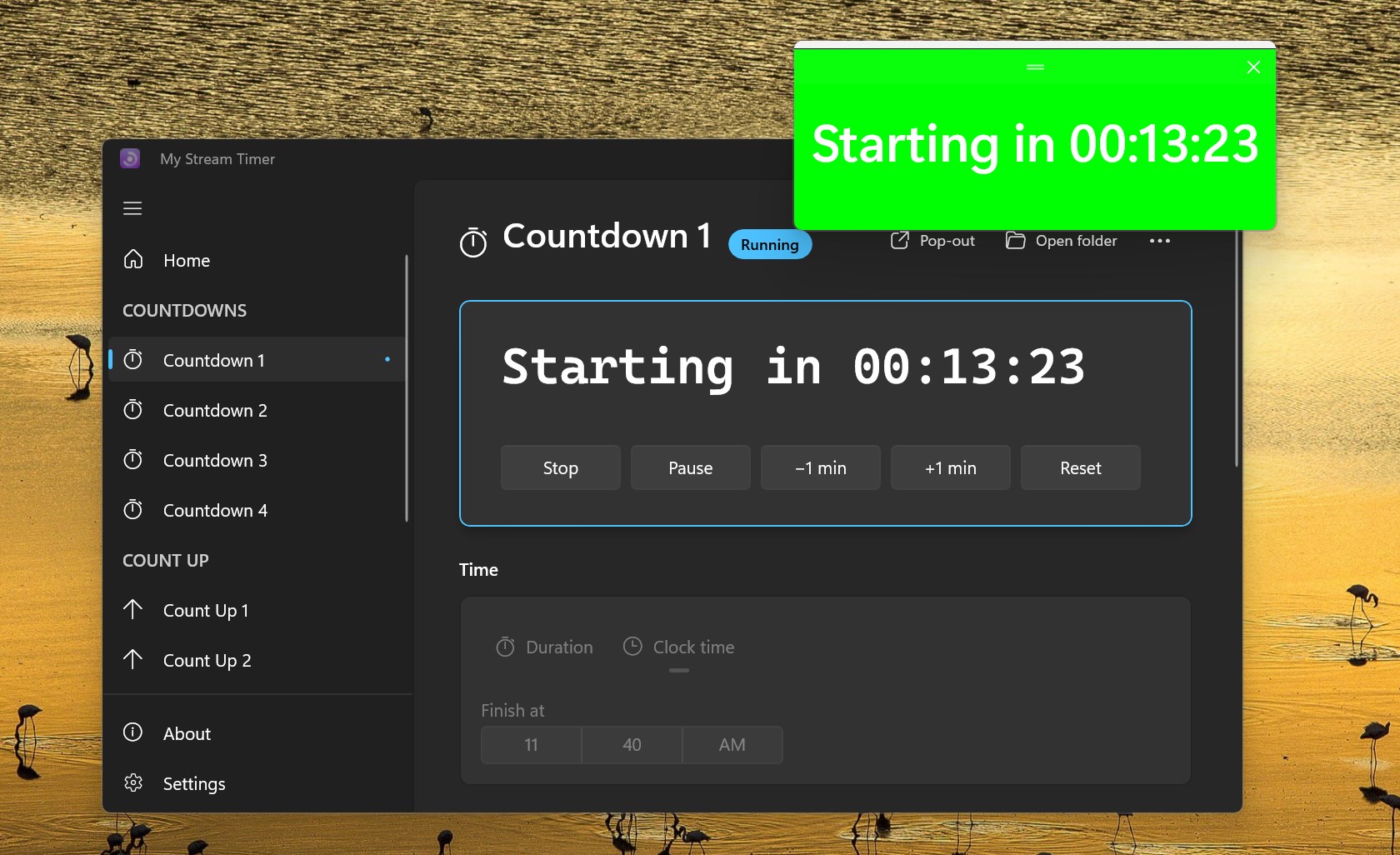 My Stream Timer screenshot