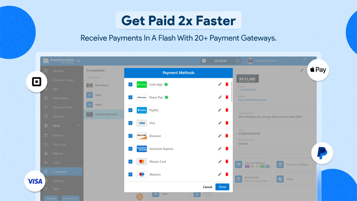 #5. Invoice Maker & Estimate Creator by Moon Invoice (Windows) 来自: Moon Technolabs Pvt. Ltd.