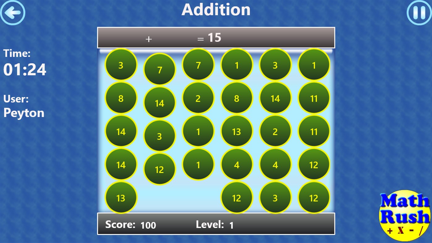 #4. Math Rush Basic Operations Lite (Windows) By: Balabharathi.com