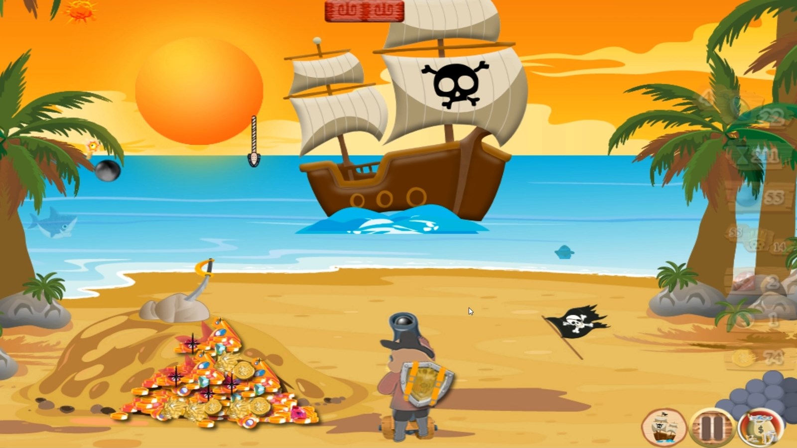 Pirates and Aztecs. Screenshot