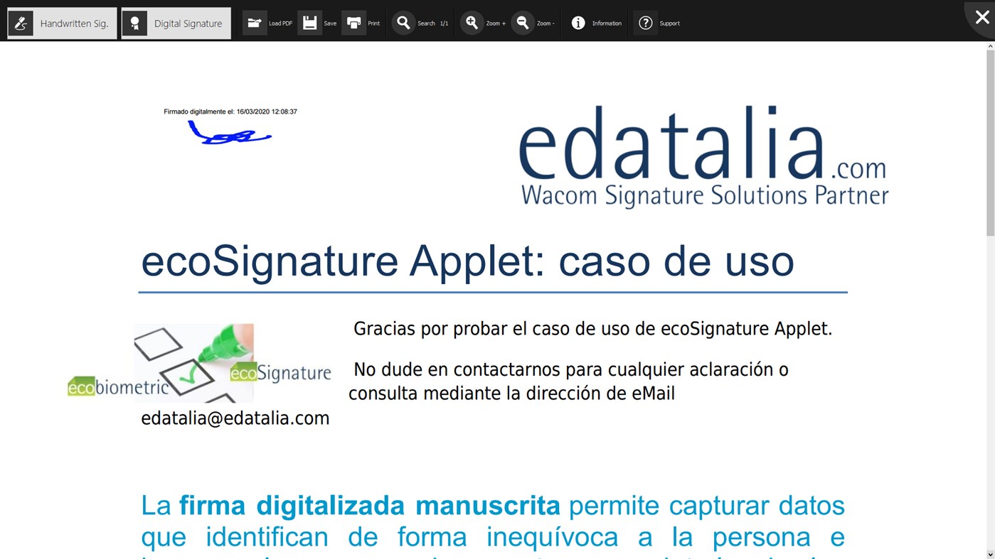 #4. ecoSignature Tablet (Windows) 由: Edatalia Data Solutions SL