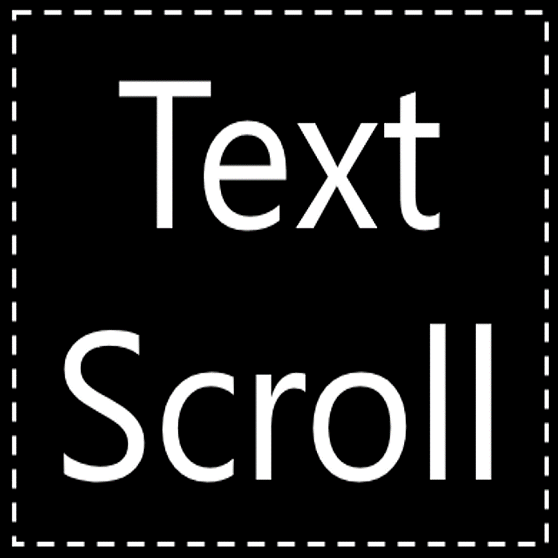 Scrolling text time water