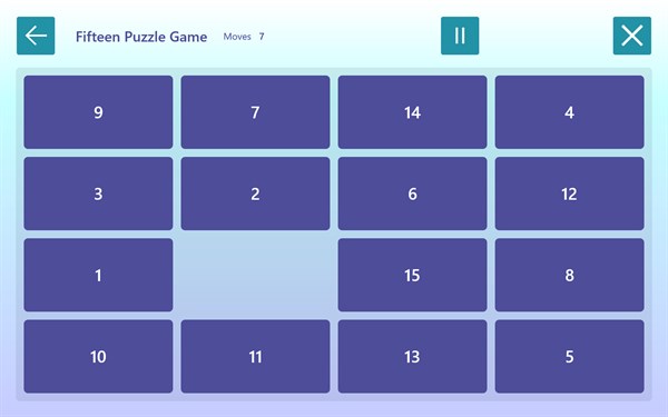 Fifteen Puzzle Game — 1
