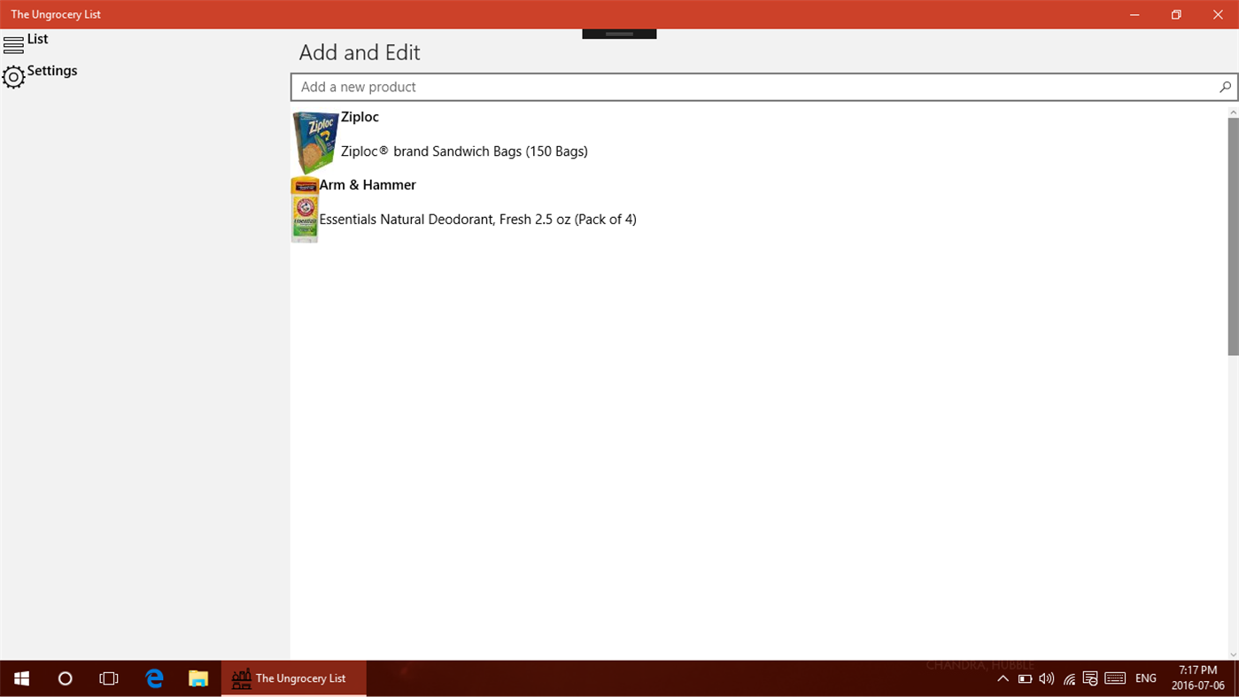 #1. The Ungrocery List (Windows) 由: Shafiq Jetha
