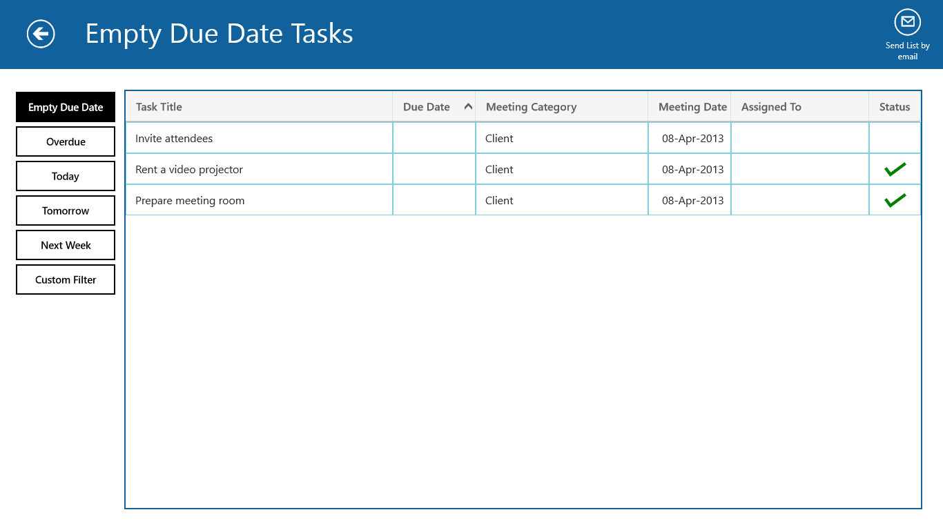 Find categorized tasks or find with multiple criteria