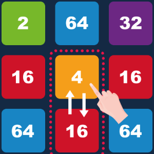 2048 Swap n Merge Numbers: Match 3 Block Puzzle