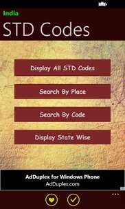 Indi STD Codes screenshot 1