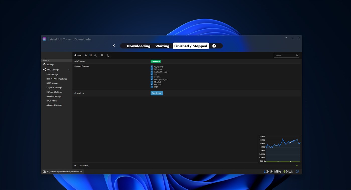 #6. aria2 UI - Torrent Downloader (Windows) โดย: parmata