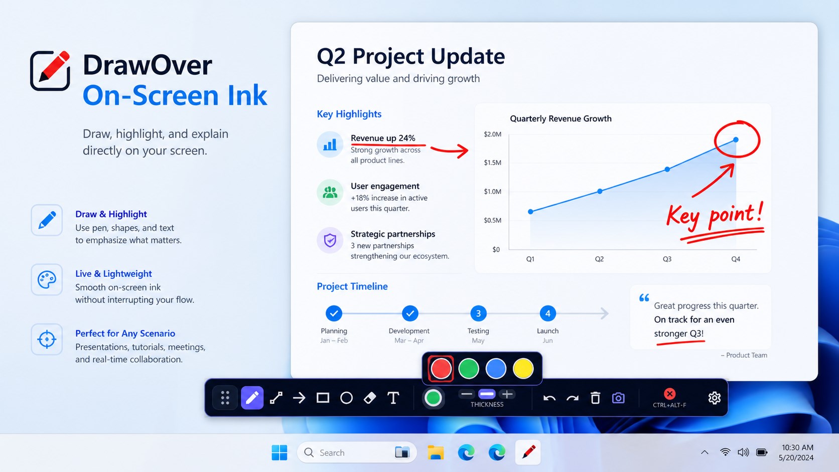 DrawOver screen annotation tool