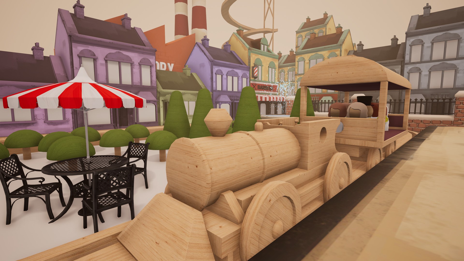wooden train game