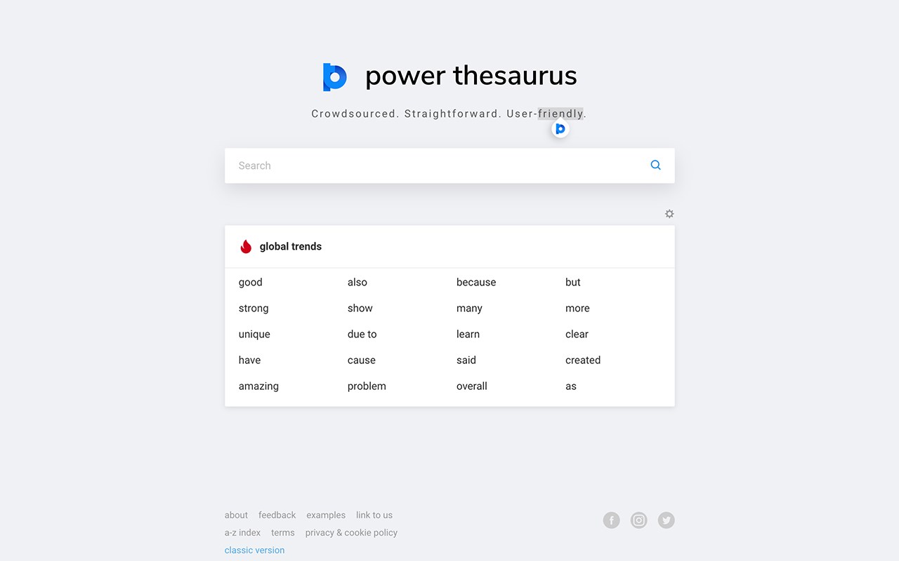 Power Thesaurus Synonyms & Antonyms Edge Addon