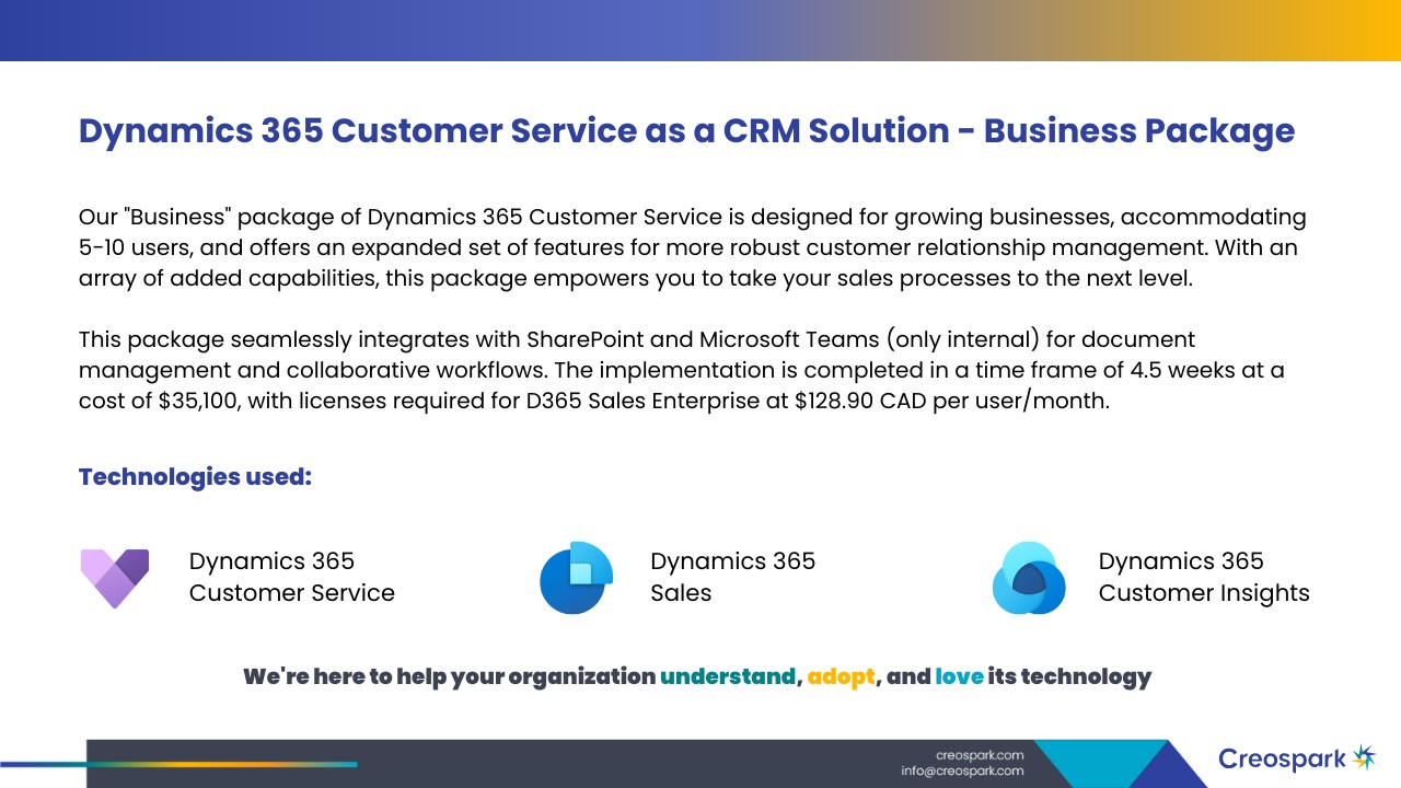 Snapshot 2 of Dynamics 365 Customer Service as a CRM Solution