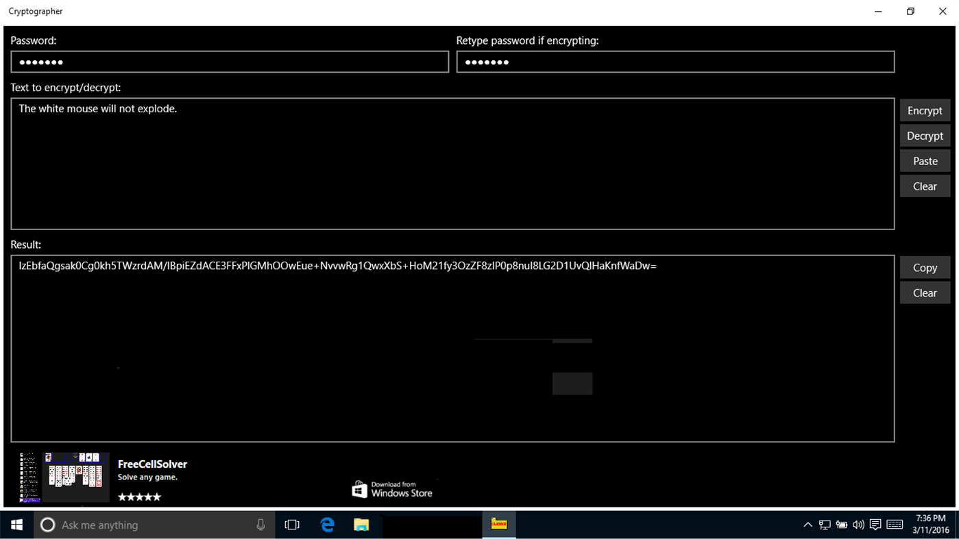 #1. Cryptographer (Windows) De: Gepid Software