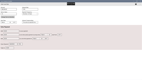 Loan Comparison Calculator Screenshots 1