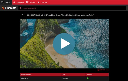 Video TubeMate Downloader for YT. Free MP3 & MP4 Music Converter for uTube screenshot 2