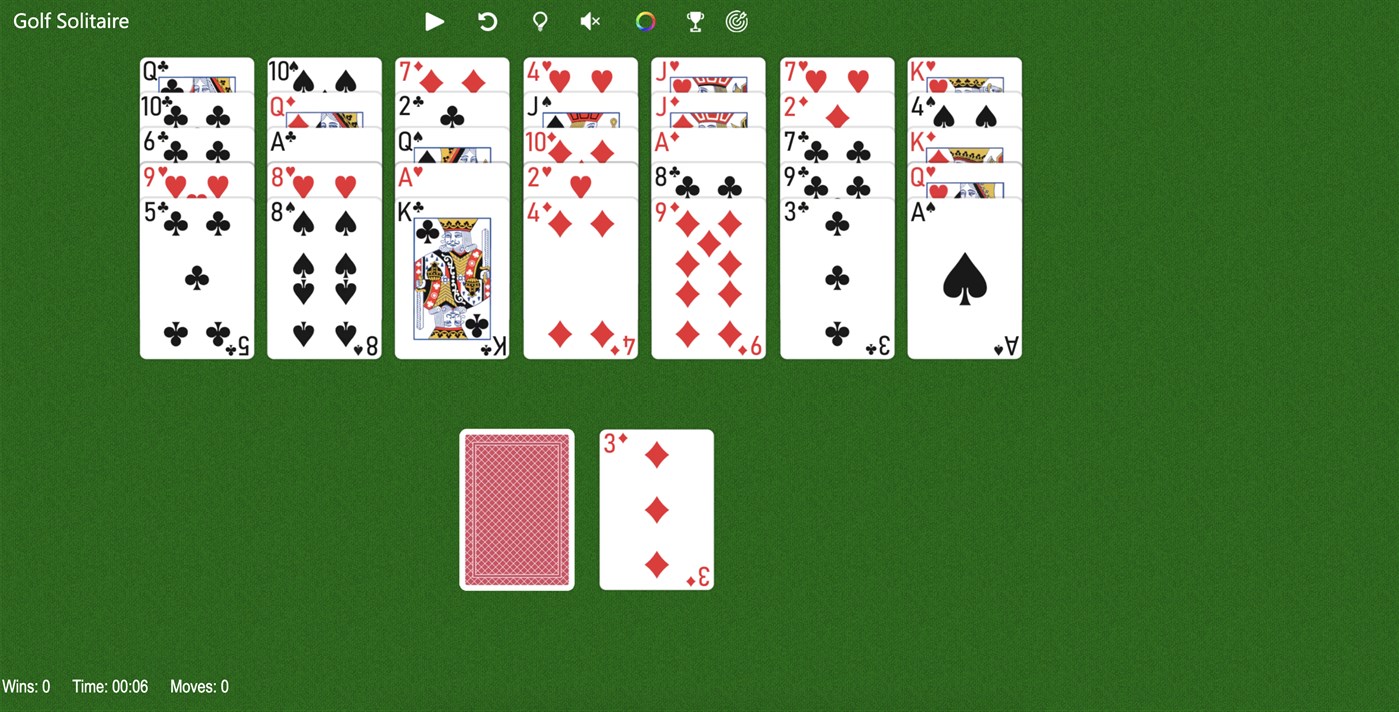 #1. Golf Solitaire Solitairee (Windows) 由: Solitairen