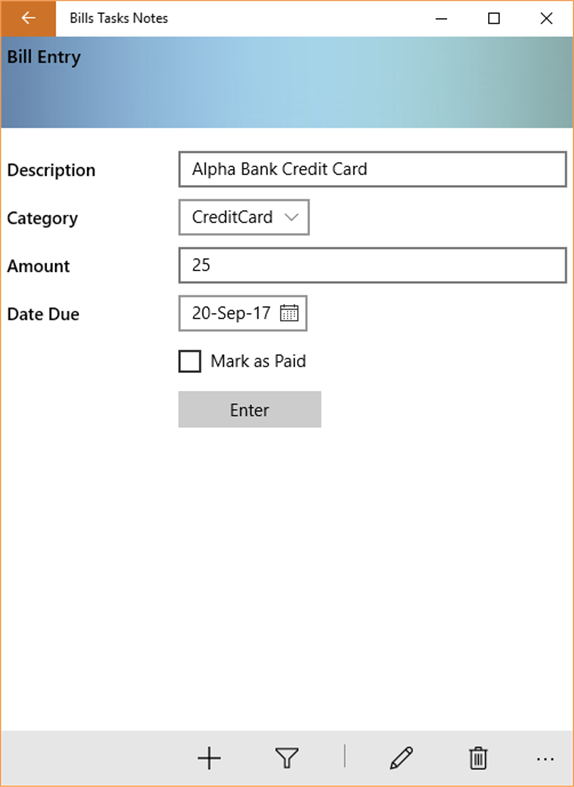 Bills Tasks Notes Windows Apps Appagg