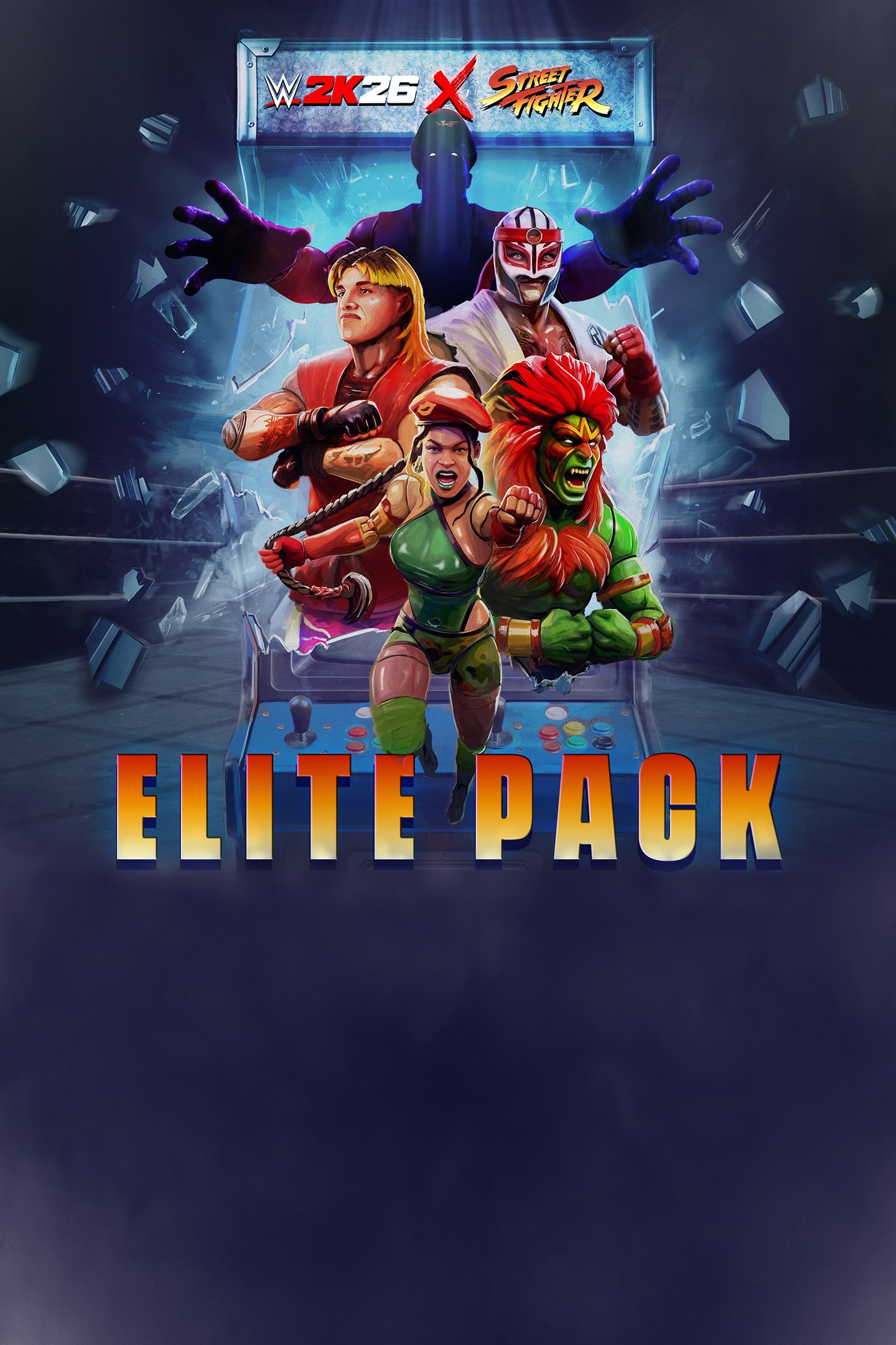 WWE 2K26 X Street Fighter Elite Pack — official Xbox artwork