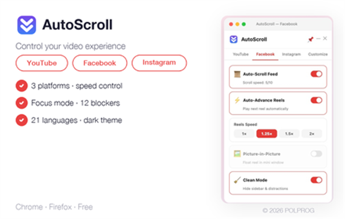 AutoScroll – Video Auto-Scroller
