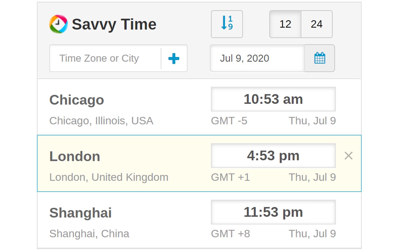 Time Zone Converter - Savvy Time