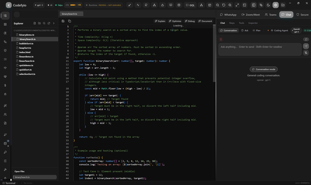 #1. Codefyio (Windows) Ved: Talya Smart