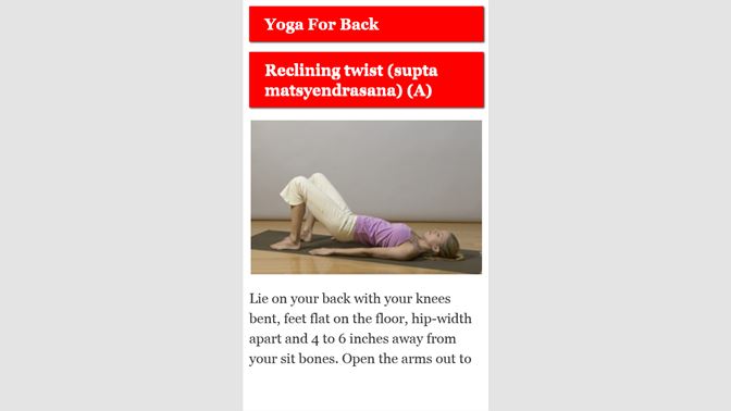 Back Pain Yoga Beziehen Microsoft Store De De