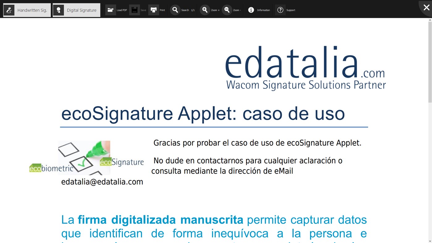 #2. ecoSignature Tablet (Windows) 由: Edatalia Data Solutions SL