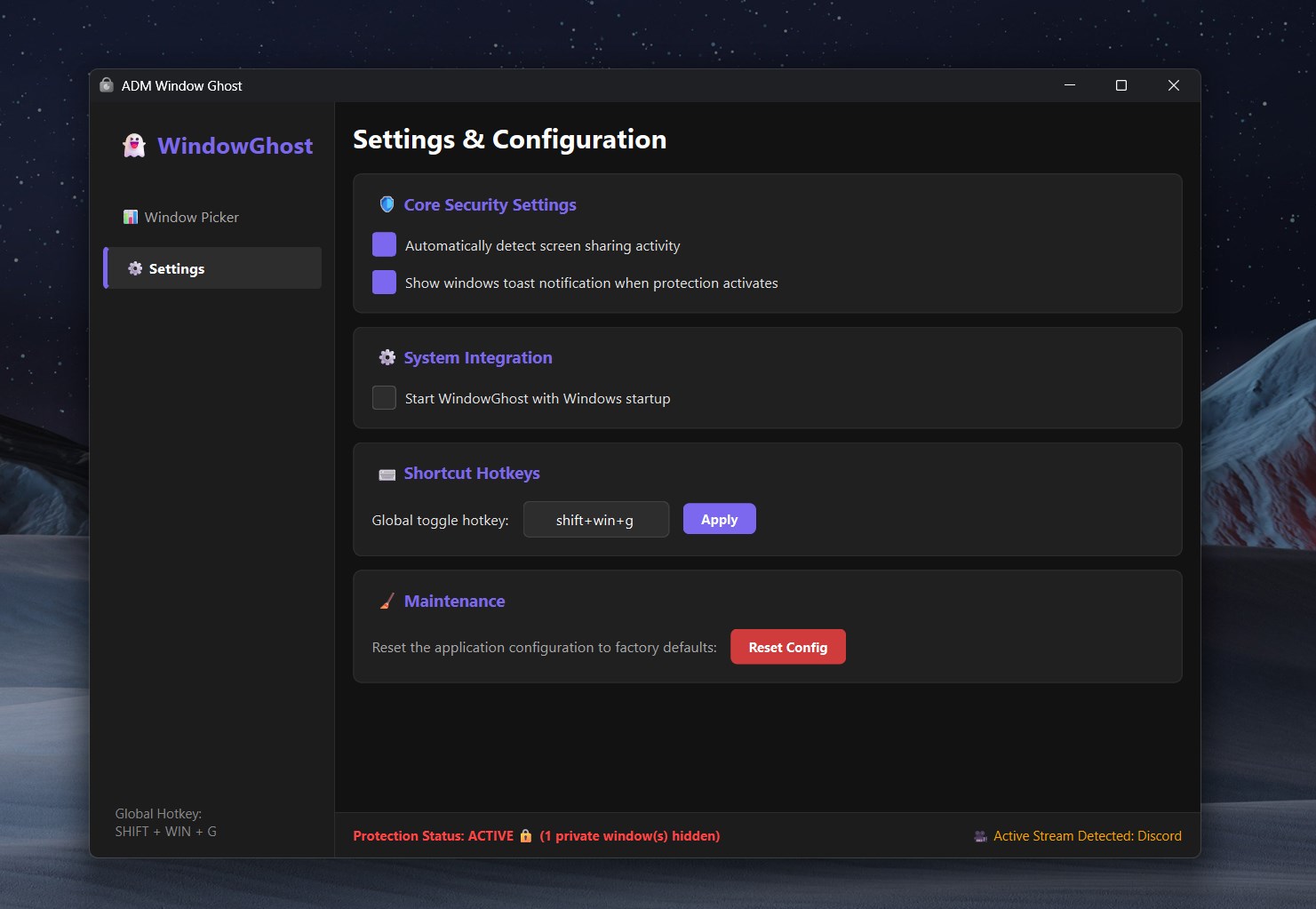 ADM Window Ghost screenshot