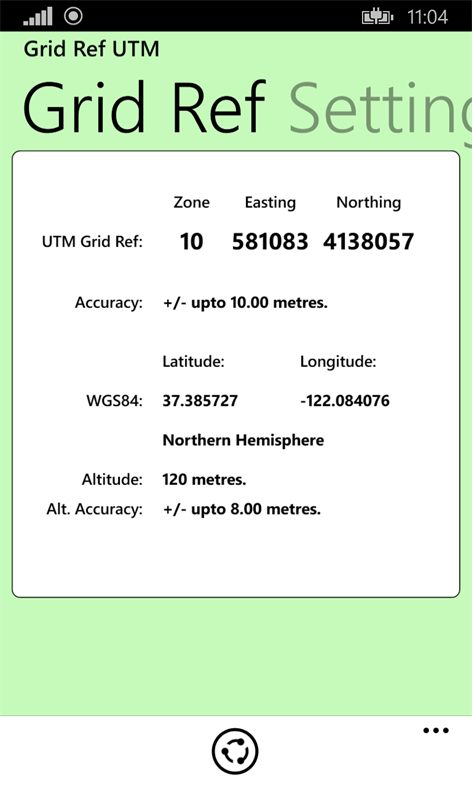Grid Ref UTM Screenshots 1