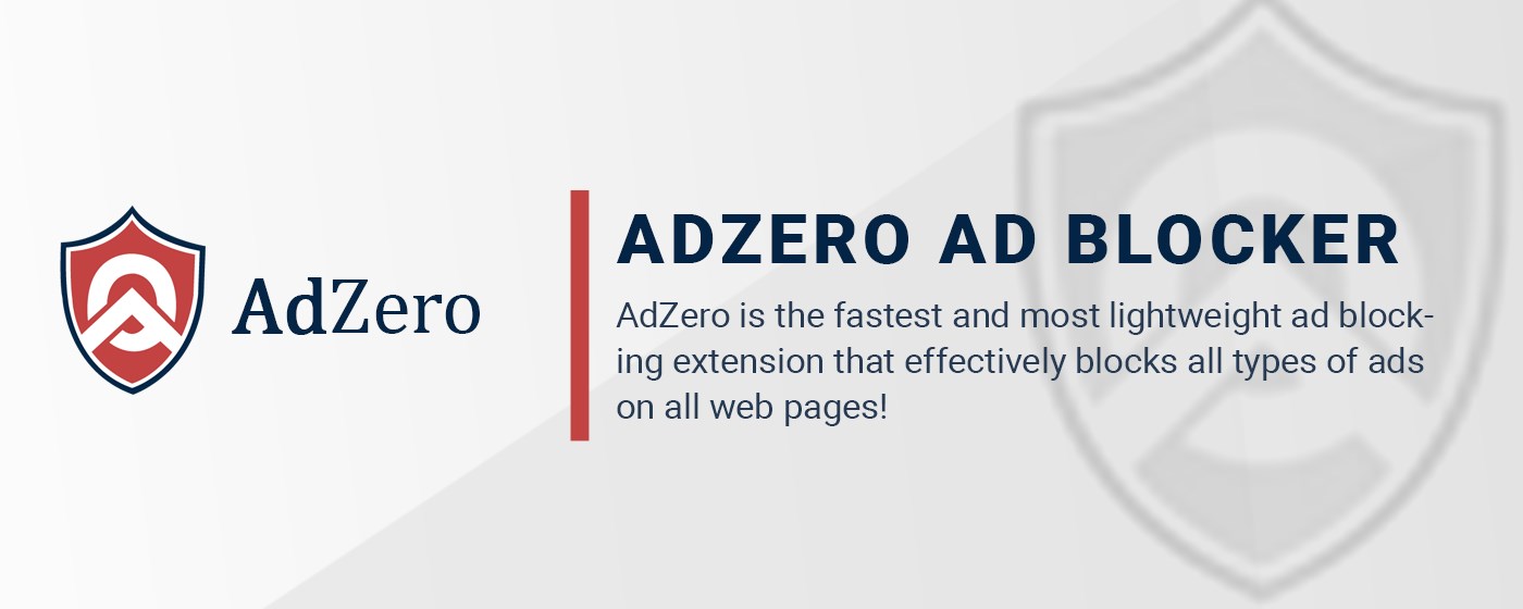 AdZero Adblocker marquee promo image