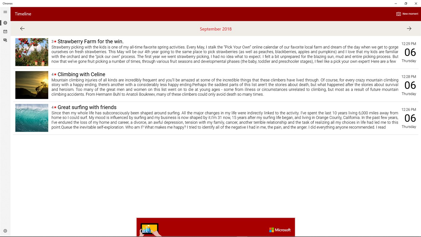 #2. Chronos (Diary/Journal App) (Windows) 由: Mark Erwin
