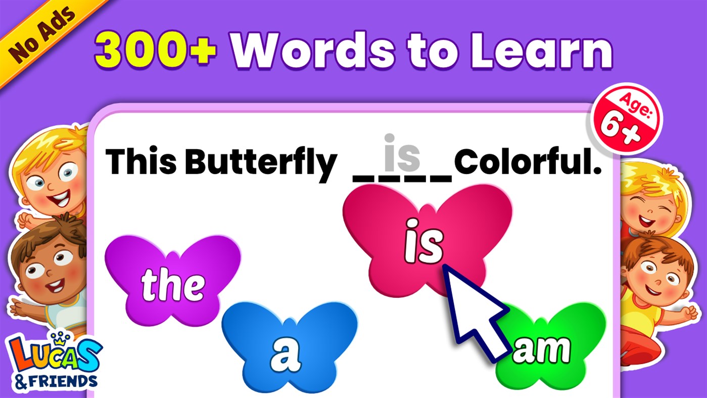 #1. Sight Words: Reading Games for Kids Ages 4 to 8 (Windows) By: RV AppStudios