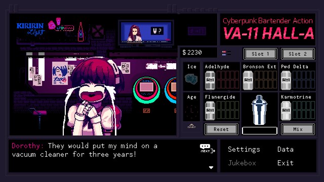 VA-11 Hall-A: Cyberpunk Bartender Action screenshot 2