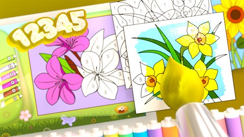 Blumen - Malen nach Zahlen +