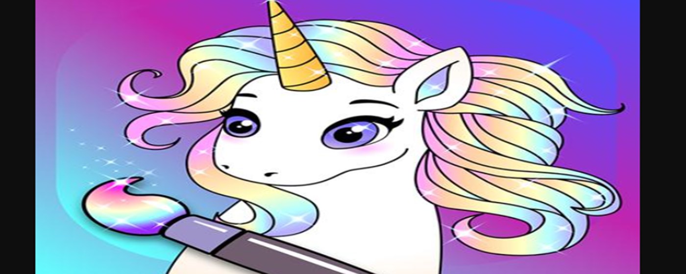 My Little Unicorn Coloring Book Game marquee promo image
