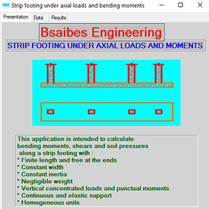 STRIP FOOTING FOR AXIAL LOADS AND MOMENTS