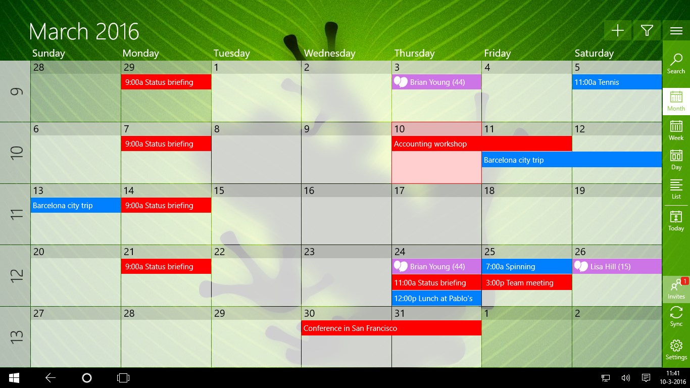 One calendar windows 10 что это