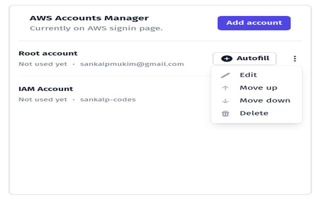 AWS Accounts Manager