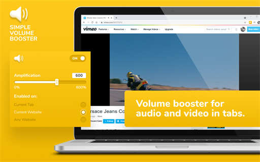 Simple Volume Booster | Edge Add-On