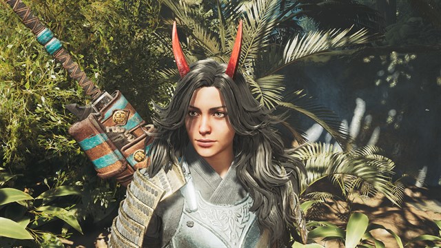 Hunter Layered Armor: Oni Horns Wig screenshot 1