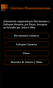 Literatura Hispanoamericana screenshot 1