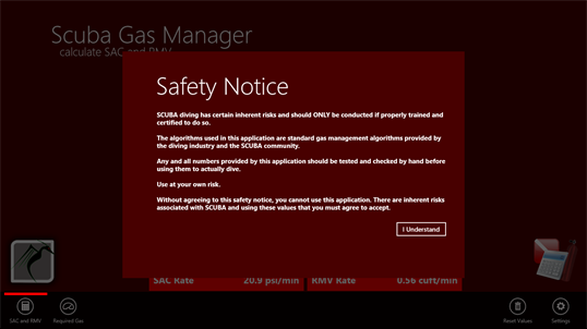 Scuba Gas Manager screenshot 1