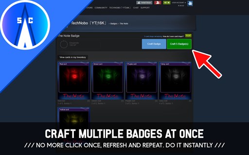 Steam Card Assistant - Multi-Badge Crafting Tool