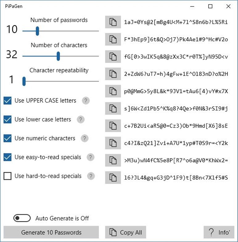 #1. PiPaGen (Windows) 由: Garry Patchett