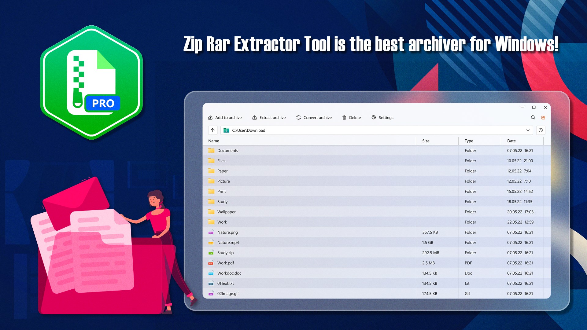 Zip Rar Extractor Tool PRO — неофициальное приложение в Microsoft Store