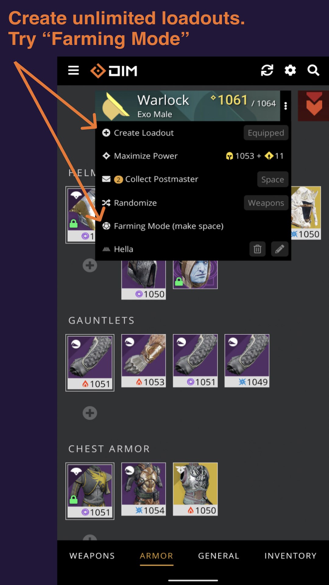 Destiny Item Manager (DIM) screenshot