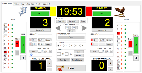 Eguasoft Hockey Scoreboard screenshot 1