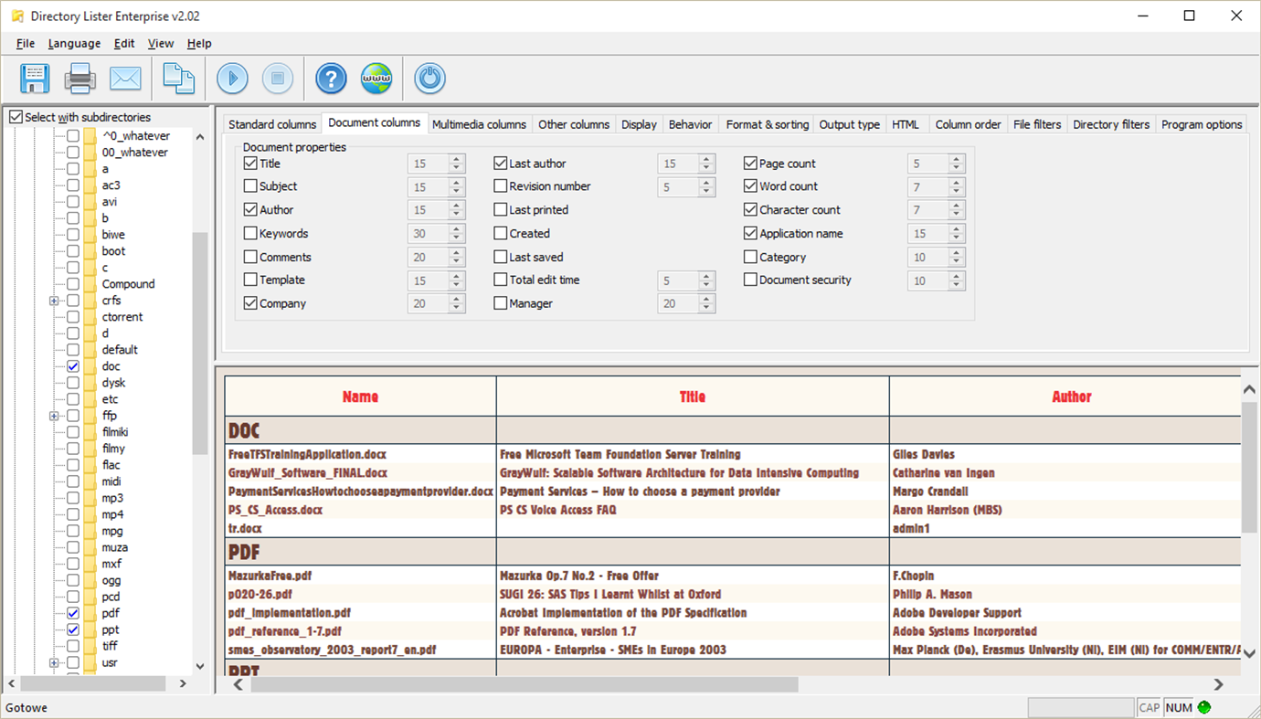 #4. Directory Lister (Windows) By: KRKsoft