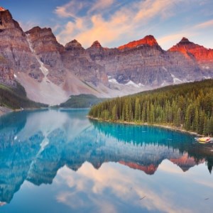 Sunrise at Moraine Lake